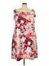 Columbia Print Red Casual Dress Size 3X - photo 1