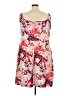 Columbia Print Red Casual Dress Size 3X - photo 2