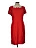 Talbots Solid Red Casual Dress Size 12 Petite - photo 1