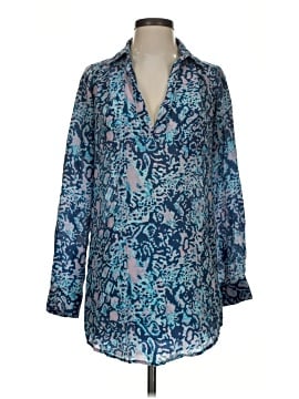 Tolani Long Sleeve Silk Top (view 1)