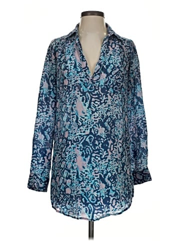 Tolani Long Sleeve Silk Top (view 1)