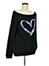 Magicsuit Hearts Black Sweatshirt Size M - photo 1