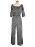 Derek Heart Stripes Gray Jumpsuit Size L - photo 2