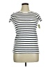 Primary 100% Cotton Stripes Ivory Short Sleeve Turtleneck Size 14 - photo 1