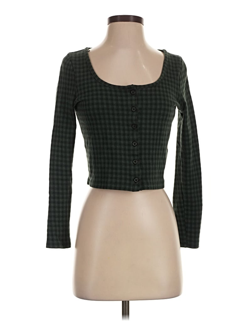 Pre-owned Madewell 3/4 Sleeve T-shirt In Green