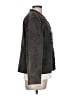 Chico's 100% Leather Gray Leather Jacket Size Lg (2) - photo 4