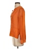 BCBGMAXAZRIA 100% Silk Orange Long Sleeve Silk Top Size S - photo 5