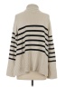 Gap 100% Cotton Stripes Ivory Turtleneck Sweater Size S - photo 2