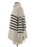 Gap 100% Cotton Stripes Ivory Turtleneck Sweater Size S - photo 5