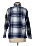 No Comment 100% Polyester Plaid Blue Pullover Sweater Size L - photo 1