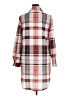 Shein 100% Polyester Plaid Burgundy 3/4 Sleeve Blouse Size XL - photo 2
