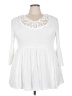 Torrid 100% Elastic White 3/4 Sleeve Blouse Size 3X Plus (3) - photo 1