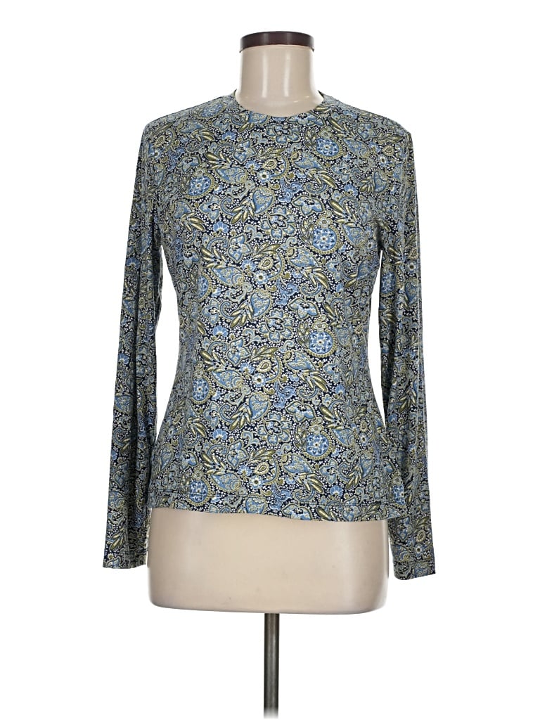 Pre-owned Brooks Brothers Long Sleeve Blouse In Blue