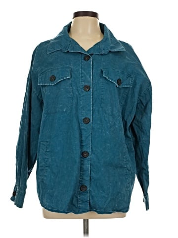 Zenana Long Sleeve Button-Down Shirt (view 1)