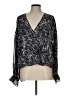 ALLSAINTS Silver Long Sleeve Blouse Size L - photo 1