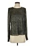 Banana Republic Metallic Silver Long Sleeve Top Size S - photo 1