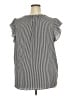 Adrianna Papell Stripes Silver Sleeveless Blouse Size 2X - photo 2