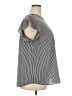 Adrianna Papell Stripes Silver Sleeveless Blouse Size 2X - photo 4