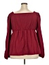 Unbranded 100% Polyester Burgundy Long Sleeve Blouse Size 4X - photo 2