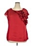 Cato 100% Polyester Red Short Sleeve Blouse Size 18/20w - photo 1