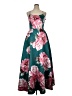 City Triangles 100% Polyester Floral Teal Cocktail Dress Size 15 - photo 1