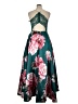 City Triangles 100% Polyester Floral Teal Cocktail Dress Size 15 - photo 2