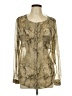 Ecote Gold Long Sleeve Blouse Size L - photo 1