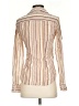 Theory 100% Cotton Stripes Ivory Long Sleeve Blouse Size P (petite) - photo 2