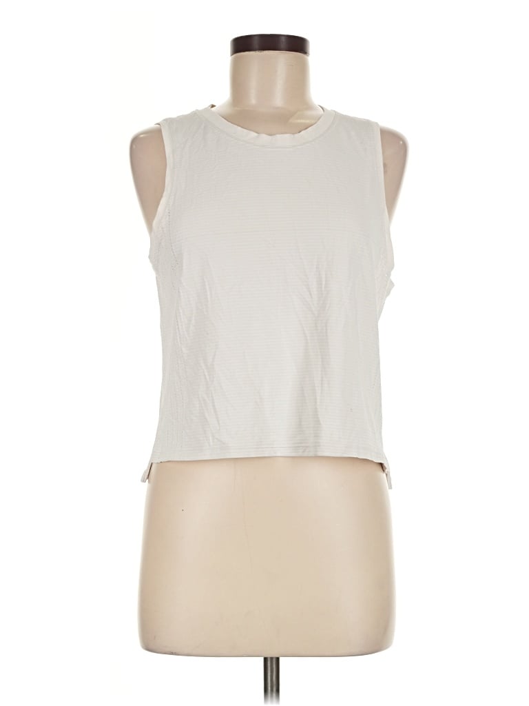 Pre-owned Lululemon Athletica Sleeveless T-shirt In Ivory