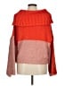 Topshop Color Block Orange Pullover Sweater Size 6 - photo 2