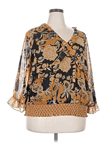 Cato 3/4 Sleeve Blouse (view 1)