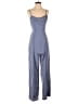 Cider 100% Polyester Solid Blue Jumpsuit Size S - photo 1