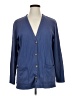 Lands' End 100% Cotton Blue Cardigan Size 14 - 16 - photo 1