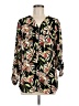 Valerie Stevens Floral Black Long Sleeve Blouse Size M - photo 1