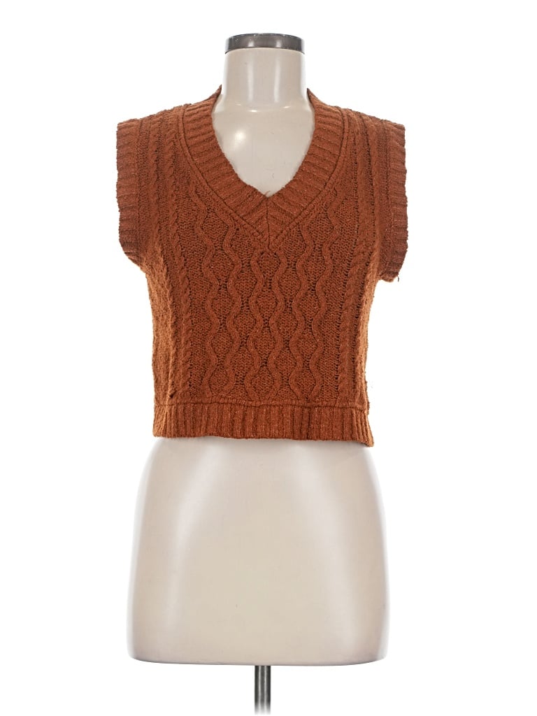 Pre-owned Pink Rose Sleeveless T-shirt In Brown