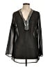 Kaktus 100% Polyester Black Long Sleeve Blouse Size L - photo 1