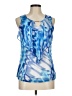 DressBarn 100% Polyester Blue Sleeveless Blouse Size M (petite) - photo 1