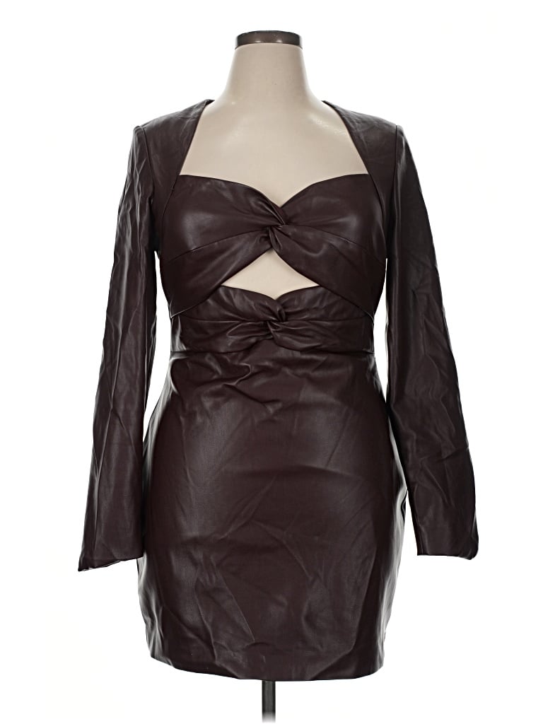 Pre-owned One33 Social Cocktail Dress In Brown