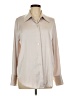 Cupcakes & Cashmere Metallic Tan Long Sleeve Blouse Size L - photo 1