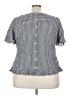 Talbots Houndstooth Silver Short Sleeve Blouse Size 3X - photo 2