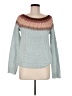 Alya 100% Acrylic Color Block Teal Pullover Sweater Size M - photo 1