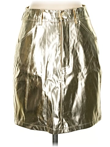 Kiwi Faux Leather Skirt (view 1)
