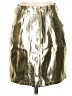 Kiwi 100% Polyester Metallic Silver Faux Leather Skirt Size S - photo 1