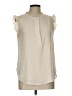 DKNY 100% Polyester Ivory Sleeveless Blouse Size L - photo 1