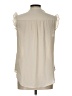 DKNY 100% Polyester Ivory Sleeveless Blouse Size L - photo 2