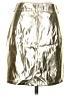 Kiwi 100% Polyester Metallic Silver Faux Leather Skirt Size S - photo 2