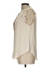 DKNY 100% Polyester Ivory Sleeveless Blouse Size L - photo 5