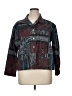Chico's 100% Cotton Graphic Blue Jacket Size XL (3) - photo 1