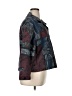 Chico's 100% Cotton Graphic Blue Jacket Size XL (3) - photo 4