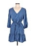 Gibson 100% Rayon Polka Dots Blue Casual Dress Size M - photo 1